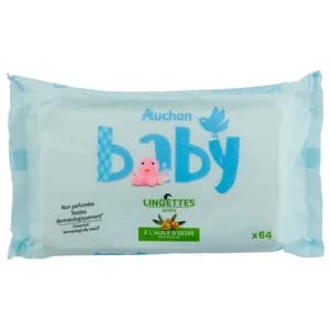 PRODUCTO ALCAMPO Baby Toallitas húmedas para bebé con aceite de oliva y acción hidratante y calmante 64 uds.