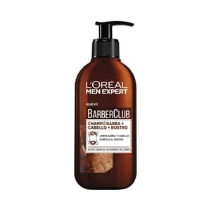 L"ORÉAL Champú con aceite esencial de madera de cedro, para barba, cabello y rostro L"ORÉAL Men expert 200 ml.