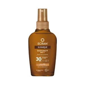 ECRAN Sunnique broncea + Aceite solar seco,con factor protección 30 (alta) 100 ml.