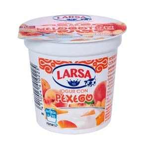 LARSA Yogur natural con melocotón 125 g.