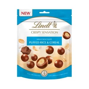LINDT Crispy Sensation Bolas de chocolate con leche y cereales 140 g.