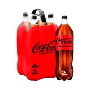 COCA COLA ZERO Refresco de cola Zero azúcar pack botella de 4 uds de 2 l