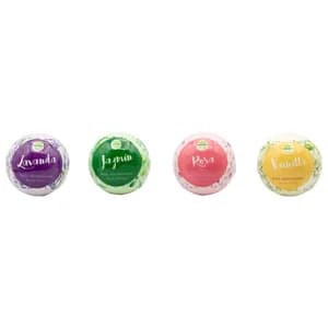 BECASAN NATURE Bola de baño efervescente con aroma a vainilla, rosa, jazmín y lavanda BECASAN NATURE.