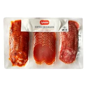 IGLESIAS Surtido de curados (lomo embuchado ,chorizo extra y salchichón extra) 200 g.
