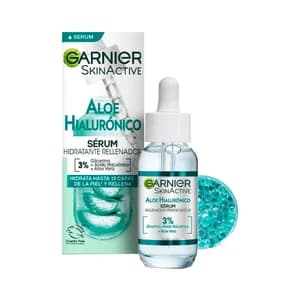 GARNIER Sérum hidratante y rellenador con aloe vera y ácido Hialurónico GARNIER Skin active 30 ml.