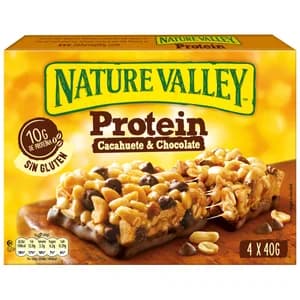 NATURE VALLEY Barritas de cereales cacahuete y chocolate 4x40 g.