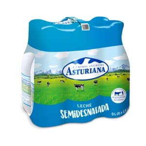 CENTRAL LECHERA ASTURIANA Leche de vaca semidesnatada de origen español 6 x 1.5 l.