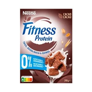FITNESS Proteina de Nestlé Cereales (trigo, avena y quinoa), sin azúcares añadidos y con sabor a chocolate 310 g.
