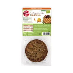 CÉRÉAL BIO Hamburguesa de tofu con zanahoria ecológica CÉRÉAL BIO pack de 2 uds x 75 g.
