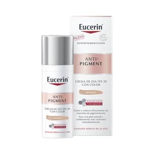 EUCERIN Crema de día anti-manchas, con color (tono medio) y FPS 30 EUCERIN Anti-pigment 50 ml.