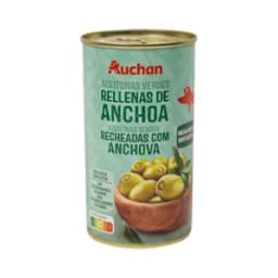 PRODUCTO ALCAMPO Aceitunas verdes manzanilla rellenas de anchoa lata de 150 g.