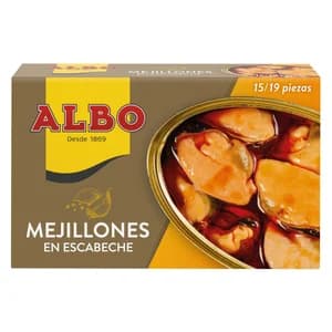 ALBO Mejillones en escabeche hasta 15/19 piezas 115 g.