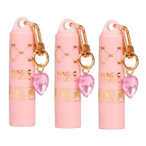 MAGIC STUDIO Brillo de labios con llavero con acabados satinados.