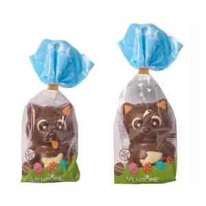 VENDOME Figuritas de chocolate con leche con forma de perro y gato 100 g.