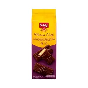SCHÄR Bollitos con crema bañados en chocolate sin gluten SCHAR, 350 g.