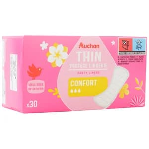 PRODUCTO ALCAMPO Salvaslips finos y ultra suaves con forma anatómica PRODUCTO ALCAMPO 30 uds.