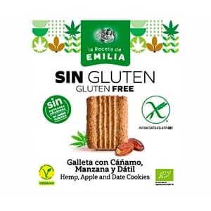 BIODARMA Galletas de cáñamo, manzana y dátil sin gluten 125 gr.