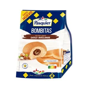PASQUIER Bombitas Bollitos rellenos de chocolate, 6 uds, 270 g.