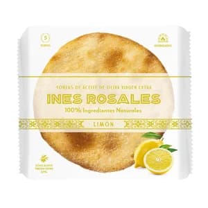 INÉS ROSALES Tortas de aceite de oliva virgen extra de limón 5 uds 150 g.