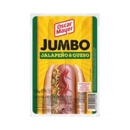 OSCAR MAYER Jumbo Salchichas (pollo - cerdo) rellenas de jalapeños y queso cheddar 335 g.