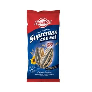 FACUNDO Supremas Pipas extragrandes y super crujientes con sal 120 g.