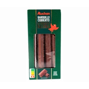 PRODUCTO ALCAMPO Barquillos cubiertos con chocolate negro 140 gr.