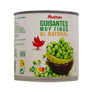 PRODUCTO ALCAMPO Guisantes muy finos al natural lata de 280 g.