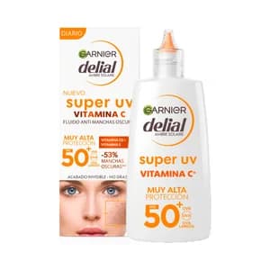 DELIA Super uv de Garnier Protector solar facial con acción anti-manchas oscuras y FPS 50+ (muy alto) 40 ml.