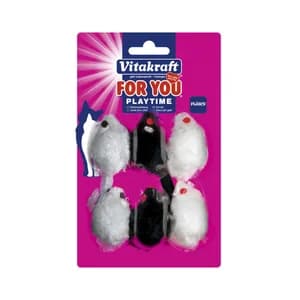 VITAKRAFT Ratones de felpa para gatos VITAKRAFT 6 uds.