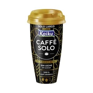 KAIKU Café 100% arábica solo sin leche ni azúcar 230 ml.