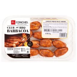 Bandeja con chorizos de pincho, dulce y oreados, sin gluten y especiales para barbacoa EL CONCHEL 350 g