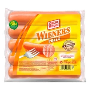 OSCAR MAYER Salchichas cocidas y ahumadas de pollo OSCAR MAYER Todo ave 200 g