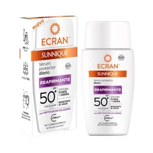 ECRAN Sunnique Sérum reafirmante protector diario con FPS 50+ (muy alto) 40 ml.