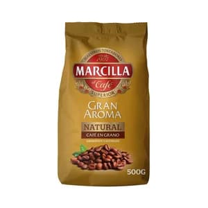 MARCILLA Café tueste natural en grano 500 g.