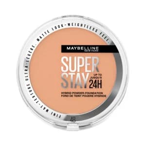 MAYBELLINE Super stay híbrido 24h tono 48 Base de maquillaje en polvo de alta cobertura, acabado mate .