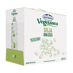 CENTRAL LECHERA ASTURIANA Bebida de soja sin azúcares añadidos Vegetánea 6 x 1 l.
