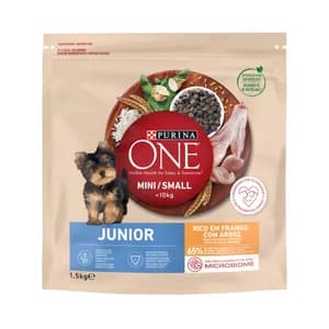 PURINA ONE Mini Alimento seco para perro junior, rico en pollo con arroz 1,5 kg.