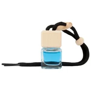 Ambientador en frasco colgante decorativo menta, cordón negro, PARADISE SCENTS.