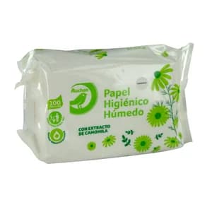 PRODUCTO ECONÓMICO ALCAMPO Papel higiénico húmedo con extracto de camomila 100 uds.