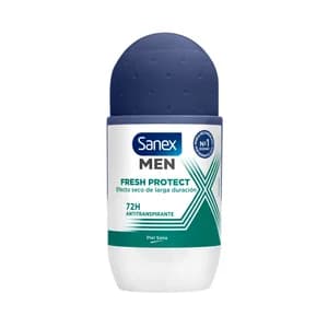 SANEX Men fresh protect Desodorante roll on para hombre antitranspirante hasta 72 horas 50 ml.