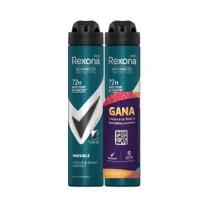 REXONA Men advanced protection invisible Desodorante en spray para hombre con protección 72 horas 2 x 200 ml.