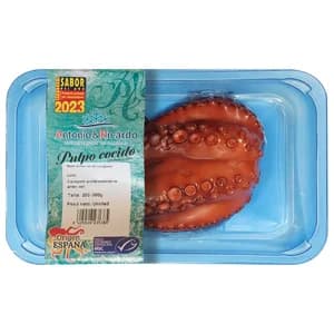 ANTONIO Y RICARDO Medio pulpo cocido y congelado procedente de pesca sostenible certificada (MSC) 200 - 300 g.