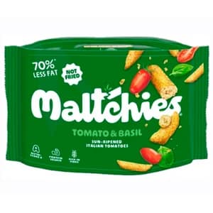 MALTCHIES Snack con sabor a tomate y albahaca 45 g.