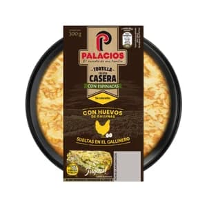 PALACIOS Tortilla fresca receta casera con espinacas y aceite de oliva virgen extra 300 g.
