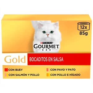 PURINA GOURMET Comida para gatos húmeda en salsa PURINA GOURMET 12 uds. 85 g.