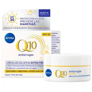 NIVEA Q10 power Crema de día antiarrugas, con FPS 30, para todo tipo de pieles 50 ml.
