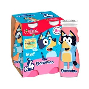 DANONINO Petit líquido para beber, con sabor a fresa DANONINO de Danone 4 x 100 g.