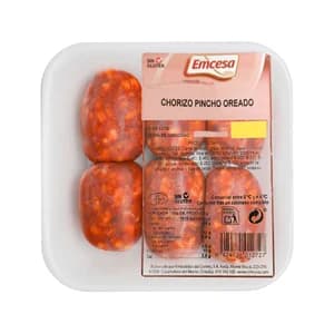 EMCESA Bandeja con chorizos dulces de pincho 150 g.