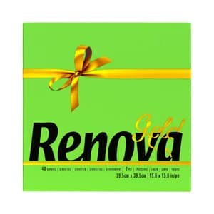 RENOVA Servilletas color verde RENOVA GOLD 40 uds.