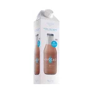 LACCAO Batido de chocolate, sin lactosa y con 0% azúcares añadidos, elaborado con leche de vaca de granjas en Mallorca LACCAO 1 l.